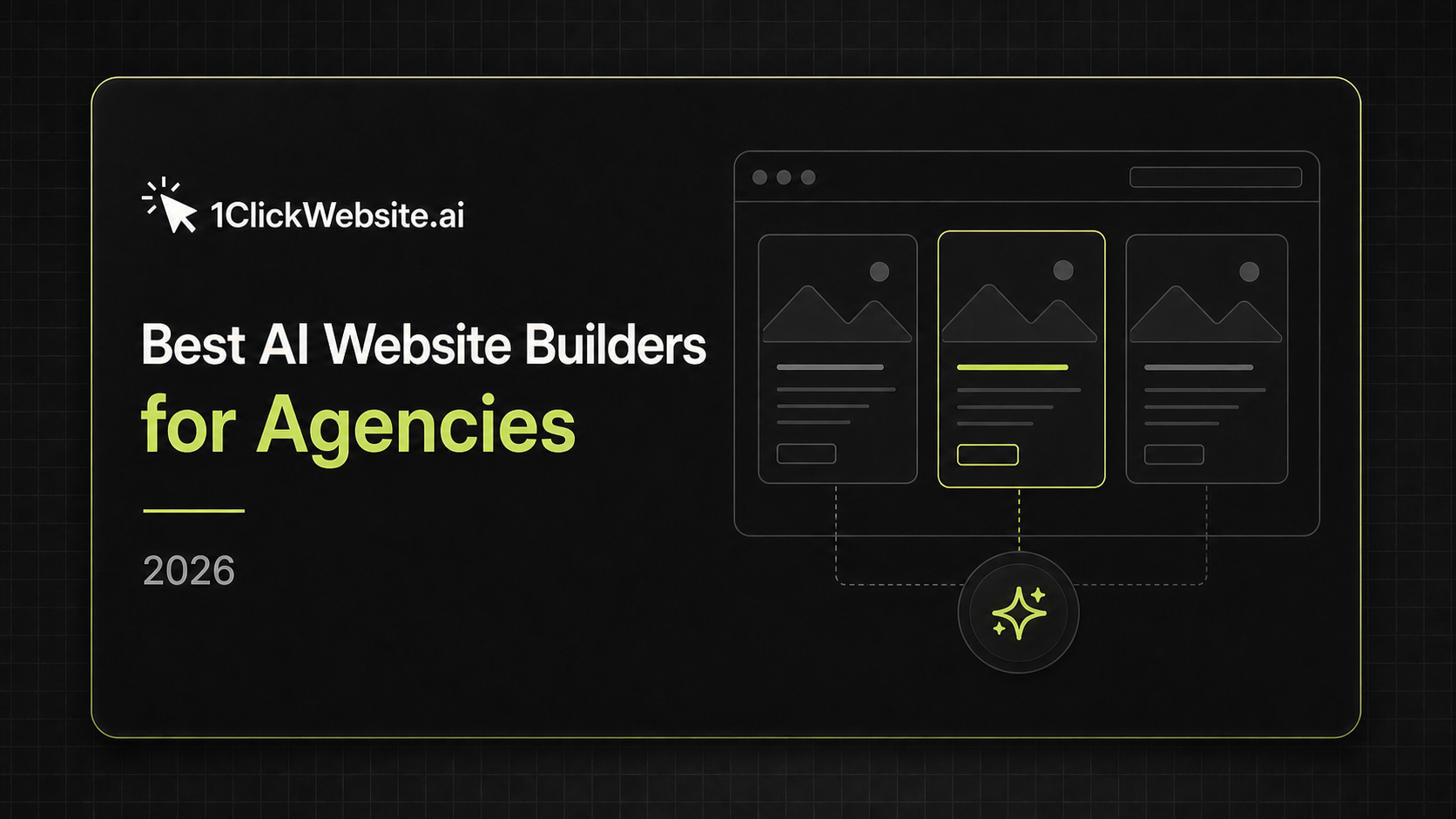 Best AI website builders for agencies in 2026 comparison graphic