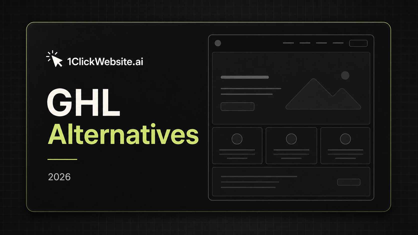 1ClickWebsite GHL alternatives blog hero graphic
