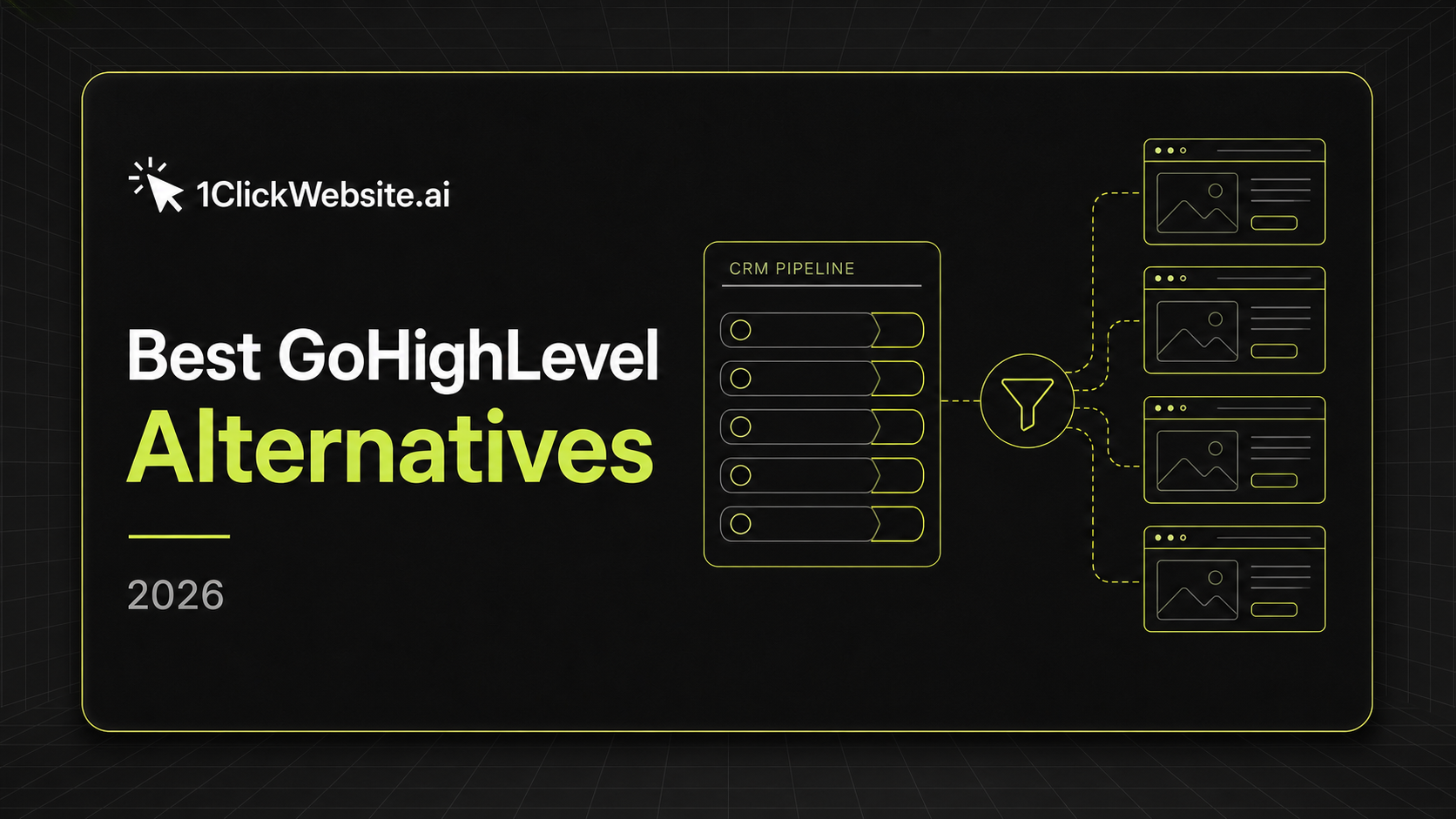 Best GoHighLevel Website Builder Alternatives in 2026: 7 Tools Compared comparison graphic