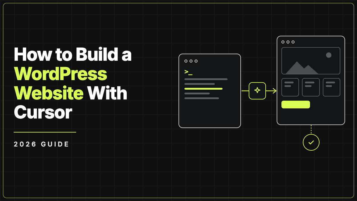 How to build a WordPress website with Cursor: code editor connected to a finished WordPress site