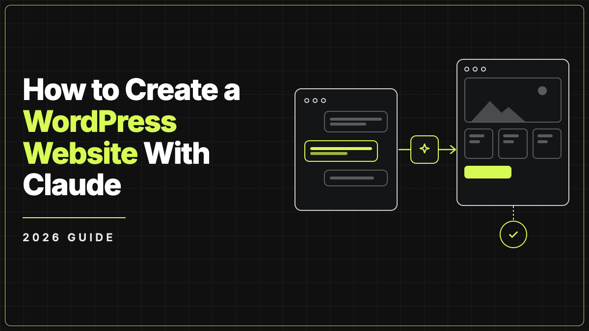 How to create a WordPress website with Claude: Claude chat connected to a finished WordPress site