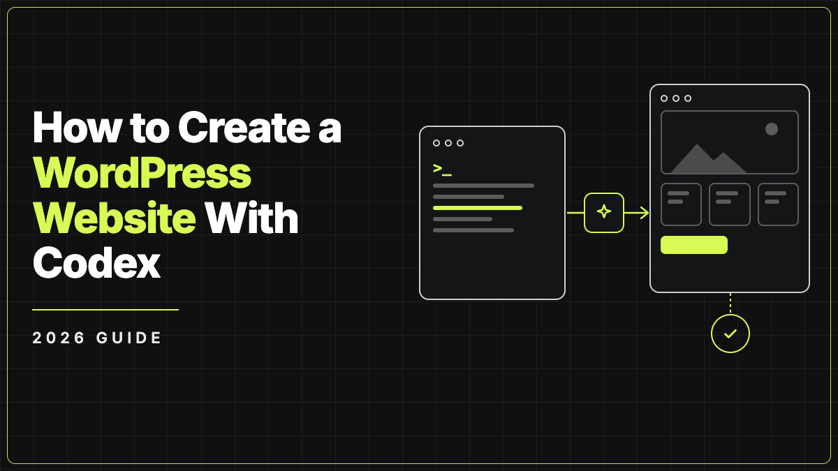 How to create a WordPress website with OpenAI Codex: terminal connected to a finished WordPress site