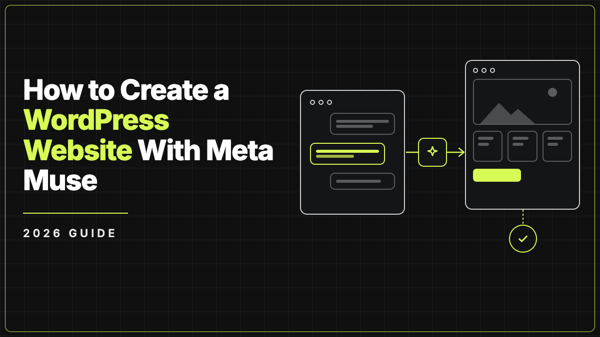 How to create a WordPress website with Meta Muse: Muse chat connected to a finished WordPress site